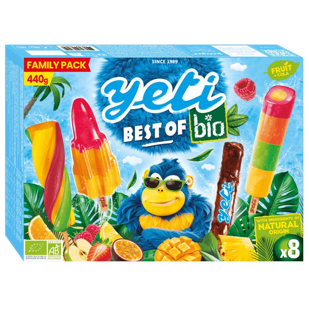 YETI Best of Bio - Glaces à l'eau et aux fruits BIO